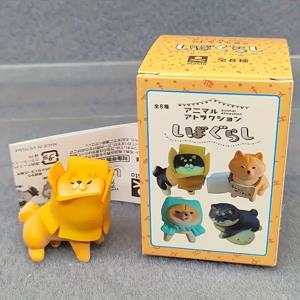 TEMU 1pc 귀여운 시바 인우 & 폼페라니안 개 조각품 - 랜덤 미스터리 박스 수집품, 일본어 텍스트가 있는 PVC 애완동물 장식, 전원 필요 없음, 수집용 조각품