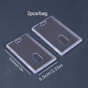 TEMU 2개, 아크릴 카드 커버 보호 케이스, 학생 캠퍼스 출입카드 공장 브랜드 도어 카드 커버, 멋진 소품, 독특한 아이템