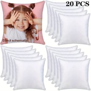 TEMU 6/12/20pcs 화이트 폴리에스터 피치 스킨 토우 푼 커버 - 커스텀 디자인을 위한 열 전달 서브림레이션 블랭크 쿠션 커버, 부드럽고 부드러운 소재, 홈 데코에 완벽한 커스텀 가능한 베개 | 장식 베개 | 부드러운 텍스처