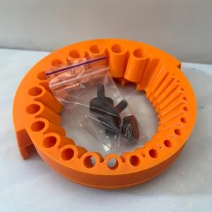 TEMU 대형 125mm 플라스틱 드릴 비트 샤프너 - 전기 없음, 2-13mm 드릴 비트, 다중 샤프닝 스테이션을 갖춘 내구성 있는 블랙 및 오렌지 디자인, 가정 및 전문 사용에 이상적, 전문 드릴 비트 샤프너|내구성 있는 구조|플라스틱 드릴 비트 홀더, 드릴 비트 홀더
