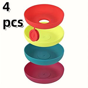 TEMU 1/4/8pcs 팩 실리콘 홀더 세트, 여름 팝스ICLE 홀더, 누출 방지 콘 서포트 드롭 보호 커버, 휴대용 아이스 팝 모울 트레이, - 식기 세척기 안전