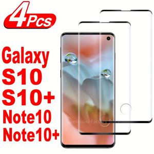 TEMU 1/4pcs 3D 스크린 보호 유리 삼성 갤럭시 S10 S10+ 노트 10 플러스 노트10+ 템퍼드 유리 필름용