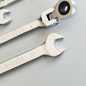 TEMU 2개 / 프로페셔널 조절 가능한 헤드 6mm+10mm 크롬 스틸 미러 마감, 메트릭 렌치 세트, 편리하고 힘 절약형, 다양한 용도에 적합한 필수 가정용 렌치