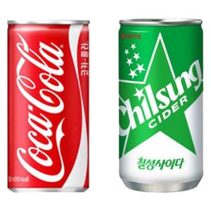 TEMU 코카콜라 190ml+칠성사이다 190ml (60캔구성)