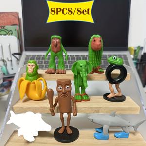 TEMU 8pcs 세트의 투투 투투 사후 테마 캐릭터 스타투, 자동차/케이크/책상 장식에 적합, 가정 수집 및 사무실 장식, 파티/생일 선물, 게임 접속 모델 인물, 흥미로운 예술 장식 스타일 휴일 장식
