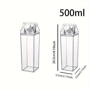 TEMU 1pc / 2pcs, 세련된 우유 카톤 물병, 여행 친화적 : 모든 배낭 및 자동차 컵 거치대에 적합, 차가운 음료, 과일 주스, 우유에 적합