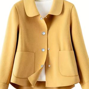 TEMU 가을과 겨울을 위한 여성용 세련되고 캐주얼한 코트