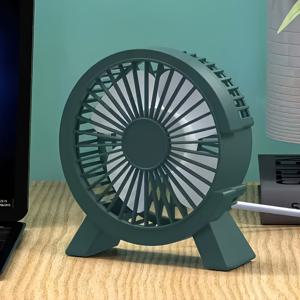 TEMU 1개 미니 USB 데스크탑 팬 - 조용하고 휴대하기 쉬운 컴팩트 개인용 책상 선풍기, 집/사무실/침실/학교용 - 생일/크리스마스 선물로 완벽한 선택, 낚시/캠핑/여행에 이상적인 선택 - 충전 불가능
