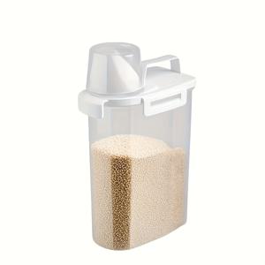 TEMU 뚜껑이 있는 밀봉 식품 보관용기 세트 - BPA 프리 폴리에틸렌 주방 저장함, 시리얼, 견과류, 밀가루, 쌀에 적합 - 곤충 방지, 습기 방지, 휴대용 누수 방지 분배 및 보관 상자, 식료품 저장실에 적합 - 범용|트라이탄밀폐용기