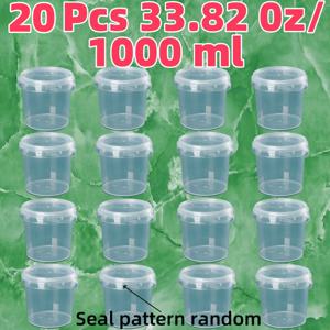 TEMU 20개의 컨테이너 세트, 각 용량 33.82 Oz (1000 Ml), 뚜껑과 손잡이가 함께 제공됩니다. 이 미니 스토리지 버킷은 일상 필수품, 화장품, 보석, 의류 및 다양한 가정용품을 정리하기에 이상적인 것입니다.