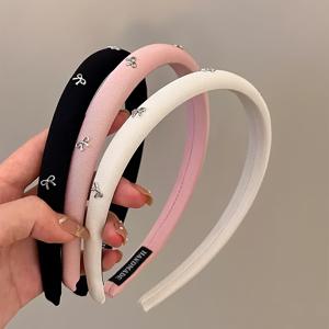 TEMU 여성용 3개 세트의 순백색 우아한 레트로 사탕 바우 헤드밴드, 여름 헤어 정리용 헤어 장식, 일상 착용