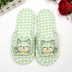 TEMU [] 복고양이 3중 쿠션 층간소음방지 쿠션 면 거실화 거실 실내화 어린이집 실내 슬리퍼