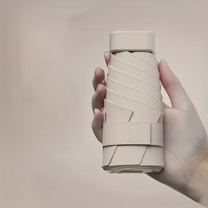 TEMU 7가지 색상, 일본 독점 초경량 접이식 우산, 6살라이트 & 내열성 UPF50+, 컴팩트 여행용 디자인 및 휴대 파우치 포함, 완벽한 어머니날 선물|파우치