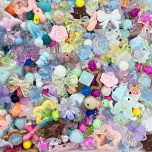 TEMU 100g/500g 아크릴 비즈 정렬 - 목걸이, 팔찌, 폰 체인 제작용 DIY 공예 용품 - 장식과 탄성 스트링 액세서리가 있는 혼합 재질 비즈
