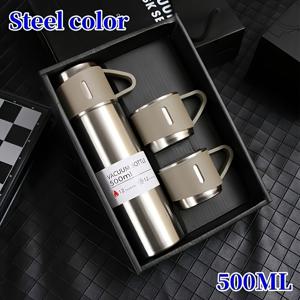 TEMU 500ml/16.9oz 스테인리스 보온 머그 세트 - 야외 레저 스포츠 머그, 뜨거운 및 차가운 음료용 보온 병과 보온병, 스포츠 생활 및 야외 활동에 적합, 사랑하는 사람을 위한 훌륭한 선물