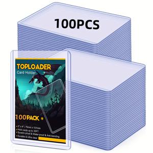 TEMU 40/60/100개 35pt 카드 홀더 카드, 야구 카드 슬리브 하드 플라스틱 카드 보호대 게임 트레이딩 카드, 스포츠 카드