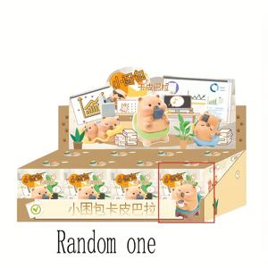 TEMU 1pc 귀여운 카피바라 블라인드 박스 - 귀여운 만화 스타일의 실리콘 인형, 자동차 대시보드 및 집 장식에 이상적, 크리스마스, 추수 감사절, 생일, 수집품에 완벽한 선물 | 재미있는 디자인 | 클래식 테마, 자동차 장식