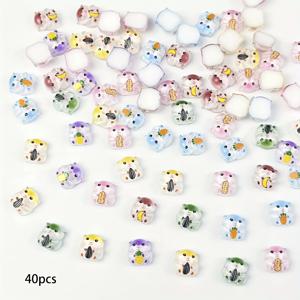 TEMU 40개 미니 햄스터 네일 아트 찬스 - 귀여운 만화 멜론 씨 디자인, DIY 매니큐어, 폰 케이스, 귀걸이 장식에 이상적
