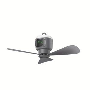 TEMU 조용한 텐트 대형 천장 팬 - USB 충전식 휴대용 걸이형 선풍기, 리모컨 포함, 분리 가능한 날개 & 3단 속도 모드 (텐트, RV, 가제보, 해변, 기숙사, 침실용)