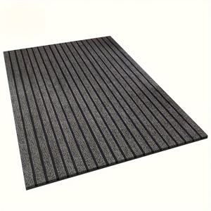 TEMU 한 개의 200cm*200cm 초대형 매트, DIY로 쉽게 자를 수 있는 미끄럼 방지 러그, 입구 문, 발코니 및 거실에 적합한 두께 0.3cm 크림 그레이 줄무늬 바닥 매트
