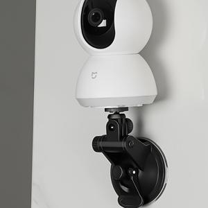 TEMU 드릴 없는 흡착 컵 마운트 보안 카메라용 - Xiaomi/Ezviz/Imou 카메라 호환, 벽걸이 강력 접착 브래킷 조절 가능 각도, 임대인 및 홈 오피스 유리 표면 설치 (블랙), 드릴 필요 없음, 슬림한 카메라 홀더, 금속 조정 기능, 컴팩트 디자인, 내구성 있는 구조, DIY 설치