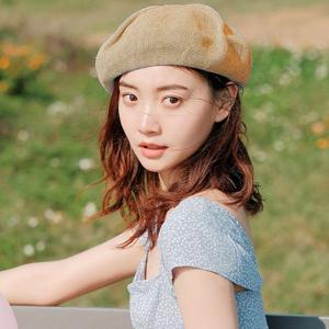 TEMU [오늘출발] 여름 베레모 플라이 니트 소재 벙거지 헌팅캡 여성 여자 브라운 모자 애니 베레모 시원한 여름 바다 봄 나들이 여행