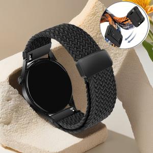 TEMU 1pc 나이롱 브레이드 스마트 워치 밴드, 18mm/20mm/22mm 와이드 루프 스트랩, 삼성 7/6/5/4/Pro, 화웨이 워치 4Pro GT 2e 3 4 5와 호환, 업그레이드 자기 끈, 내구성 있는 폴리아미드 소재