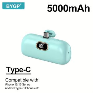 TEMU BYGP 초소형 미니 휴대용 충전기|보조배터리|USB|USB