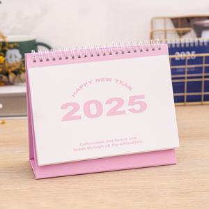 TEMU 2025년 새해 나선형 책상 달력, 일일 일정 계획표, 영감을 주는 인용구, 간편한 넘기기 디자인, 가정 학교 사무실 장식용 종이 데스크탑 달력, 친구 선물 - 1팩|2025년달력