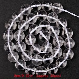 TEMU 로무인 4mm-10mm 천연 화이트 클리어 쿼츠 라운드 스페이서 비즈 - DIY 주얼리 만들기용 핸드폴리시드 보석, 팔찌 및 목걸이 (37-84개/스트랜드), 비즈, 목걸이 부품, 균일한 비즈 디자인