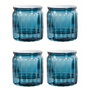 TEMU 4pcs 현대 자가 수분 하이DROPONIC 식물 냄비 - 경량 플라스틱 미니 수크울렌트 플랜터, 현대적인 줄무늬 디자인, 실내 및 실외 홈 및 사무실 장식, 테이블탑 화분, 허브, 수크울렌트, 작은 식물, 하이DROPONIC 정원, 장식 줄무늬, 내구성, 식물 디스플레이, 라이프 스타일