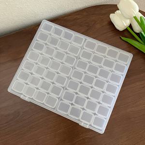 TEMU 클래식 스타일 스냅 클로저 보석함 - 투명 플라스틱 귀걸이 정리함, 분리 가능한 구획 및 DIY 공예 도구용 비즈 수납함 - 28/56칸 방청 휴대용 컨테이너