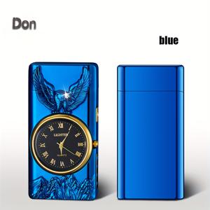 TEMU 1개 USB 충전식 듀얼 아크 라이터 - 3D 이글 디자인 & 리얼 다이얼, 방풍 전자 펄스 아크 점화기, LED 조명 캠핑용, 하이킹, 바베큐 - 남성/남자친구를 위한 내구성 있는 야외 선물 (크리스마스, 아버지의 날), 스타일리시 메탈 마감 캠핑 라이터, 필수품