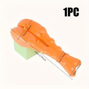 TEMU 1개 트라페지우스 트리거 포인트 마사지기 - 14개 압력 노드, 목·어깨·등·위반부 근육 매듭용 딥 티슈 마사지 도구, 휴대용 트리거 포인트, 가정/사무실/헬스장용, 오렌지색, 인체공학적 디자인, 고급 소재, 손잡이 마사지기, 견고한 구조, 셀프마사지 기기, 피트니스 애호가를 위한 넥 스트레처