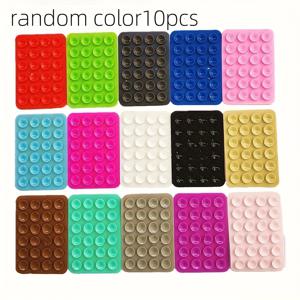 TEMU 24pcs 듀얼 사이드 접착 실리콘 흡입 컵 스마트폰 및 태블릿용 - ось지 스틱 폰 홀더, 다색 패키지, 사용하기 쉬움, 안전한 그립, 배터리 필요 없음, 태블릿 스티커|그립톡