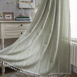 TEMU 1pc 회색 녹색 커튼, 농가 침실 주방 거실 커튼, 침실 사무실 주방 거실 공부 홈 데코, 방 장식|커튼봉