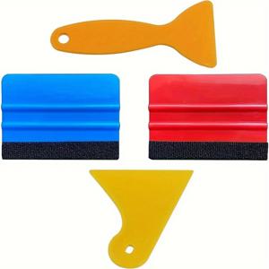 TEMU 4pcs 펠트 가장자리 스퀴지 자동차 포장 도구 자동차 비닐 포장, 창 색조, 벽지에 대 한 4 인치 비닐 포장 스퀴지 애플리케이터 도구