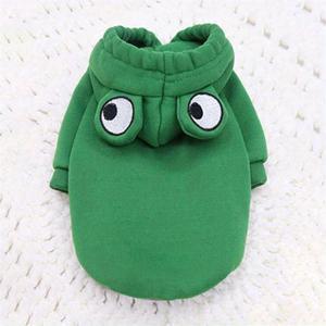 TEMU 1개 개구리 모양 애완동물 옷 써멀 애완동물 스웨터, 귀여운 만화 강아지 후드 티셔츠 중소형 강아지 고양이 크리스마스 선물