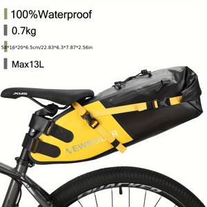 TEMU NEWBOLER 3~13L 자전거 안장 가방, 방수 자전거 좌석 가방, 접이식 MTB 도로 자전거 좌석 가방