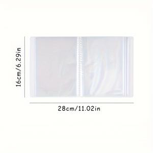 TEMU 40pcs 대용량 스티커 책 보관 책. 테이프 사진 스티커 카드 빌 송장 스티커 메모 수집가 앨범, 교실, 가정, 사무실 및 여행용 A6 클립 온 가방 파일 보관 책 홀더|카드스티커