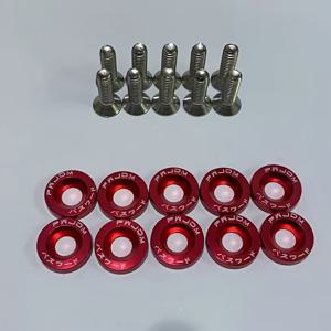 TEMU 20pcs(10 Sets) 알루미늄 M6 X 20 자동차 스타일링 수정 펜더 워셔 플레이트 볼트 자동차 장식 10 가지 색상용