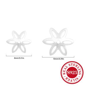 TEMU 50개 S925 순은 꽃 홀더 8mm/10mm 분리기 DIY 재료 패키지 팔찌 보석 액세서리