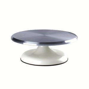 TEMU 12인치 360° 회전 케이크 턴테이블 알루미늄 합금 케이크 턴테이블 장식용 케이크 데코레이팅 마운트 터닝 테이블 베이킹 도구