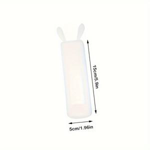 TEMU 1개 발광 실리콘 리모컨 커버, 토끼 귀 방진 방충 보호 케이스, TV 및 에어컨 리모컨용|에어컨커버