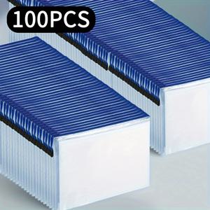 TEMU 100 메쉬 지퍼 가방, 플라스틱 지퍼 가방 A5, 사무용품, 학교 저장, 여행 액세서리, 계산서 등에 사용되는 다기능 방수 파일 가방