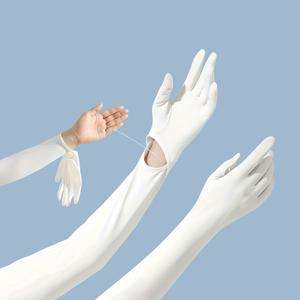 TEMU 여성과 남성을 위한 새로운 냉각 팔 슬리브 장갑 1쌍 - 여름, 사이클링, 낚시, 야외를 위한 높은 탄성의 긴 스포츠 슬리브 - 장갑이 있는 압축 슬리브 - 아이스 콜드 선 보호 슬리브|팔토시|쿨토시
