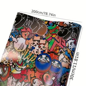 TEMU 1롤 30*200cm/11.81*78.74인치 자동차 필름 자동차 후방 거울 자전거 개성 스티커 장식 자동차 스티커 방수 방지 비닐 랩핑, 체슈종