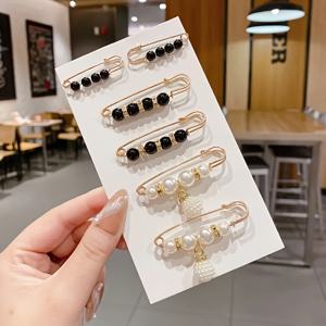 TEMU 여성을 위한 화이트 진주 브로치 6개 세트, 니트, 셔츠, 드레스, 스웨터, 셔울, 바지 등 다양한 의류에 사용할 수 있는 진주 브로치 핀