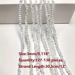 TEMU 1줄 반짝이는 삼각형 유리 비즈, 3mm-10mm - DIY 주얼리 만들기(팔찌, 목걸이, 발찌, 귀걸이) 및 우아한 장식(결혼식, 크리스마스 트리, 휴일, 방 장식)에 이상적
