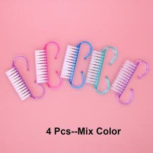 TEMU JEARLYU 미끄럼 방지 그립이 있는 4pcs 네일 클리닝 브러쉬 - 파스텔 핑크, 블루, 매니큐어, 페디큐어, 주방, 정원용 - 가벼운 베이지에 부드럽지만 튼튼한 - 홈, 살롱 또는 DIY 네일 케어에 이상적인, 질감 손잡이가 있는 네일 브러시, 밀도 높은 솔